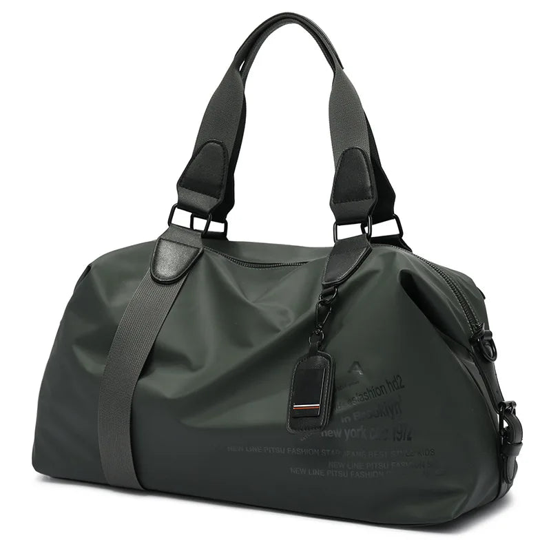 Large Capacity PU Leather Travel Bag Gym Handbag