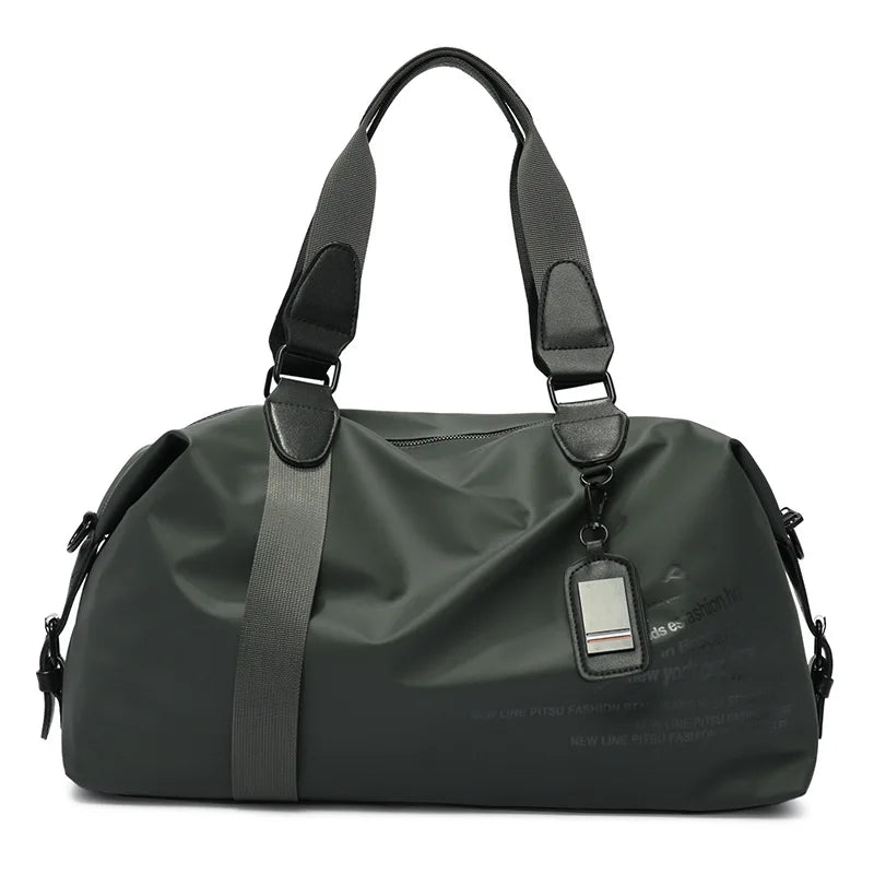 Large Capacity PU Leather Travel Bag Gym Handbag