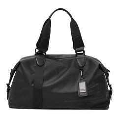 Large Capacity PU Leather Travel Bag Gym Handbag