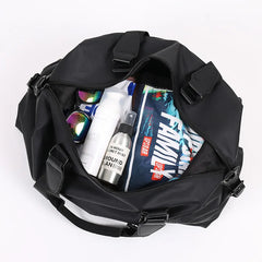 Large Capacity PU Leather Travel Bag Gym Handbag