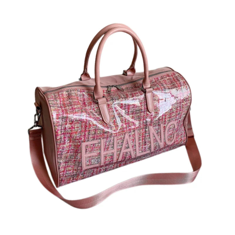 Large Capacity Women Travel Bag Portable Yoga Fitness Bag