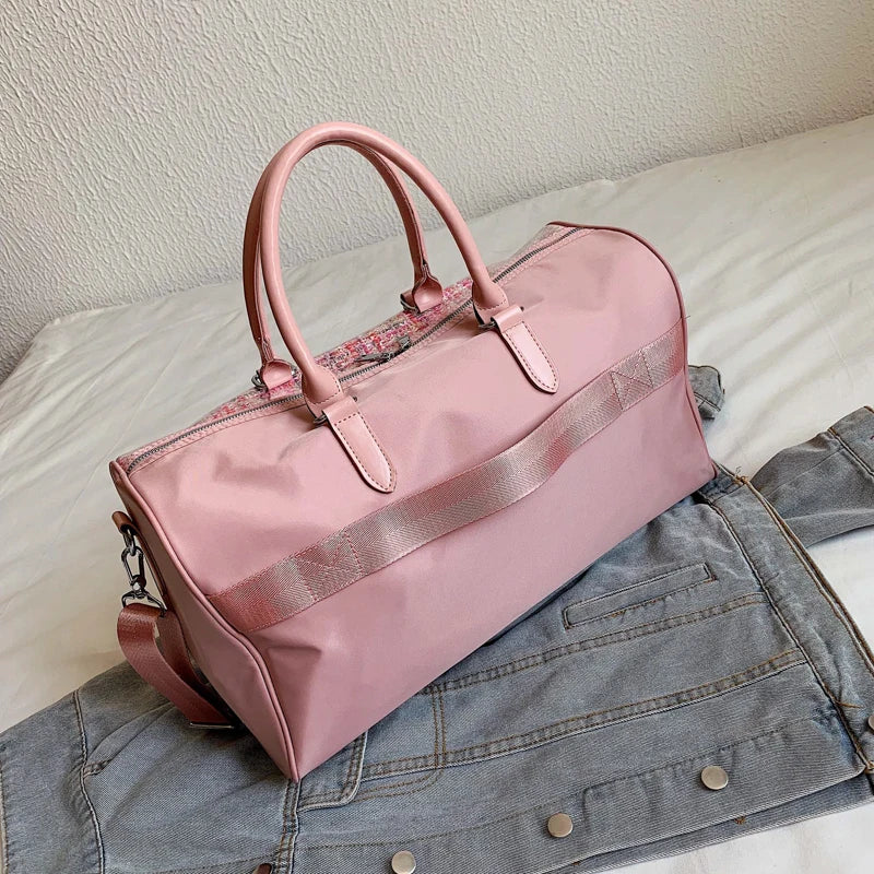 Large Capacity Women Travel Bag Portable Yoga Fitness Bag