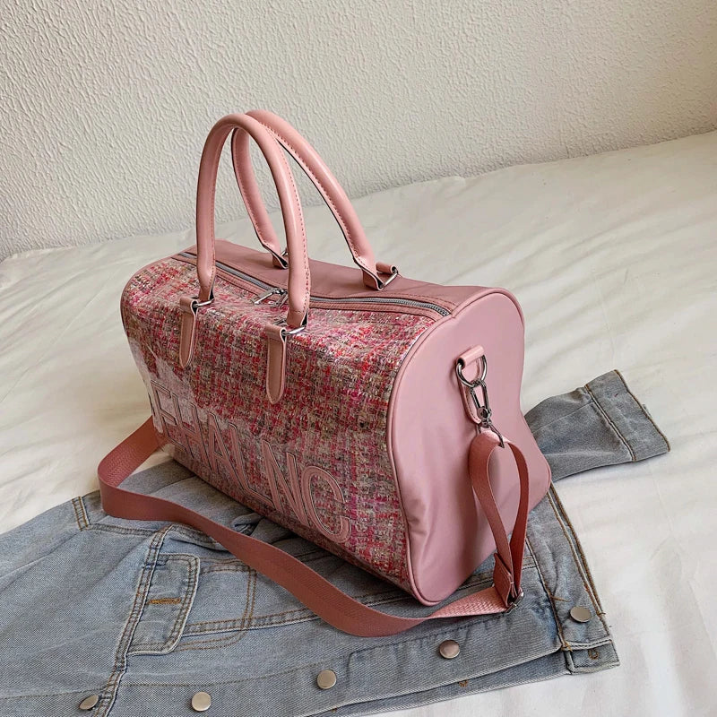 Large Capacity Women Travel Bag Portable Yoga Fitness Bag