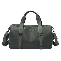 Large Capacity Gym Bag Yoga Bag PU Leather Travel Bag Wet Dry Separation