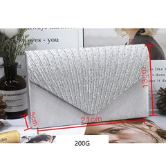 Elegant Wedding Party Clutch Crossbody Bag with Magnetic Closure