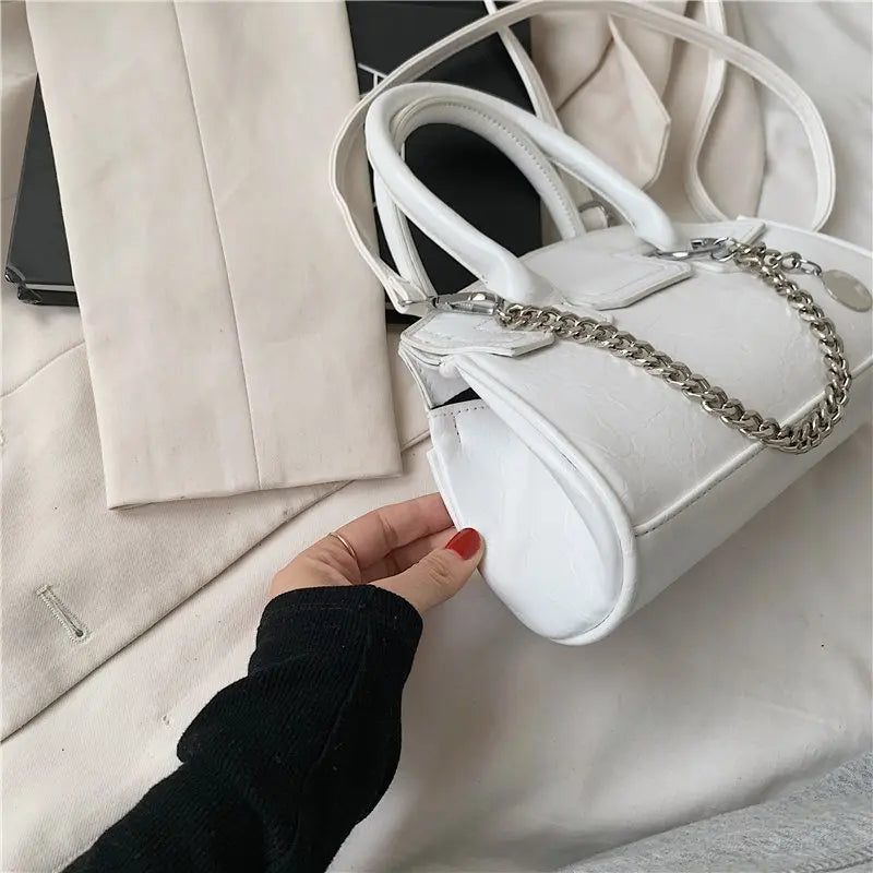 Women's Saddle Bag PU Long Shoulder Strap Girls Shopping Storage Bag