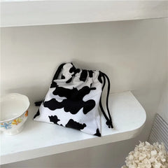 Leopard Printed Plush Crossbody Bag for Women Girl