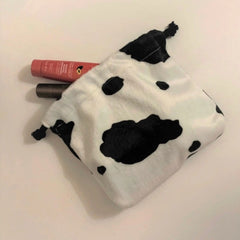 Leopard Printed Plush Crossbody Bag for Women Girl