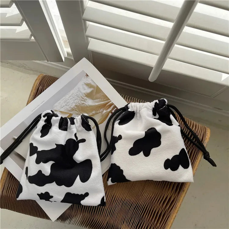 Leopard Printed Plush Crossbody Bag for Women Girl