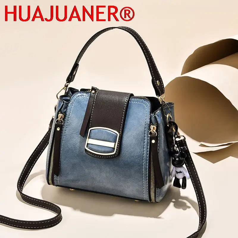 Vintage PU Leather Shoulder Hand Bag Ladies Daily Casual Crossbody Purses