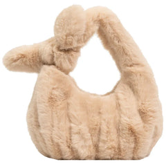 Winter Plush Small Tote Bag Handbags for Women