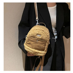 Winter Warmth Plush Tote Bag Small Handbags Shoulder Messenger Bag