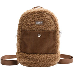 Winter Warmth Plush Tote Bag Small Handbags Shoulder Messenger Bag