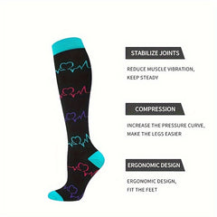 10 Pairs Men's Compression Socks for Sports, Sweat-wicking Breathable Socks
