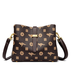 2023 Women Cowhide Leather Handbag 3 Layers Shoulder Crossbody Sac