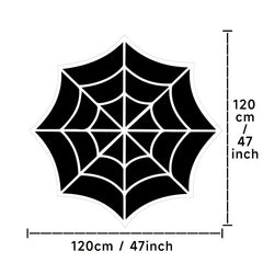 Spooky Halloween Cobweb Rug