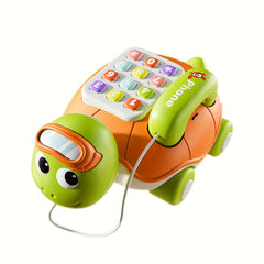 Cartoon Phone Toy with Piano Music and Lights for Babies
