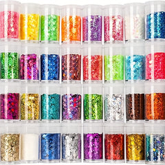 32 Colors Holographic Craft Glitter Resin Art Cosmetic Glitter