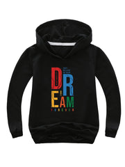 Alphabets Pattern V Neck Long Sleeve Sweatshirt Hooded Pullover