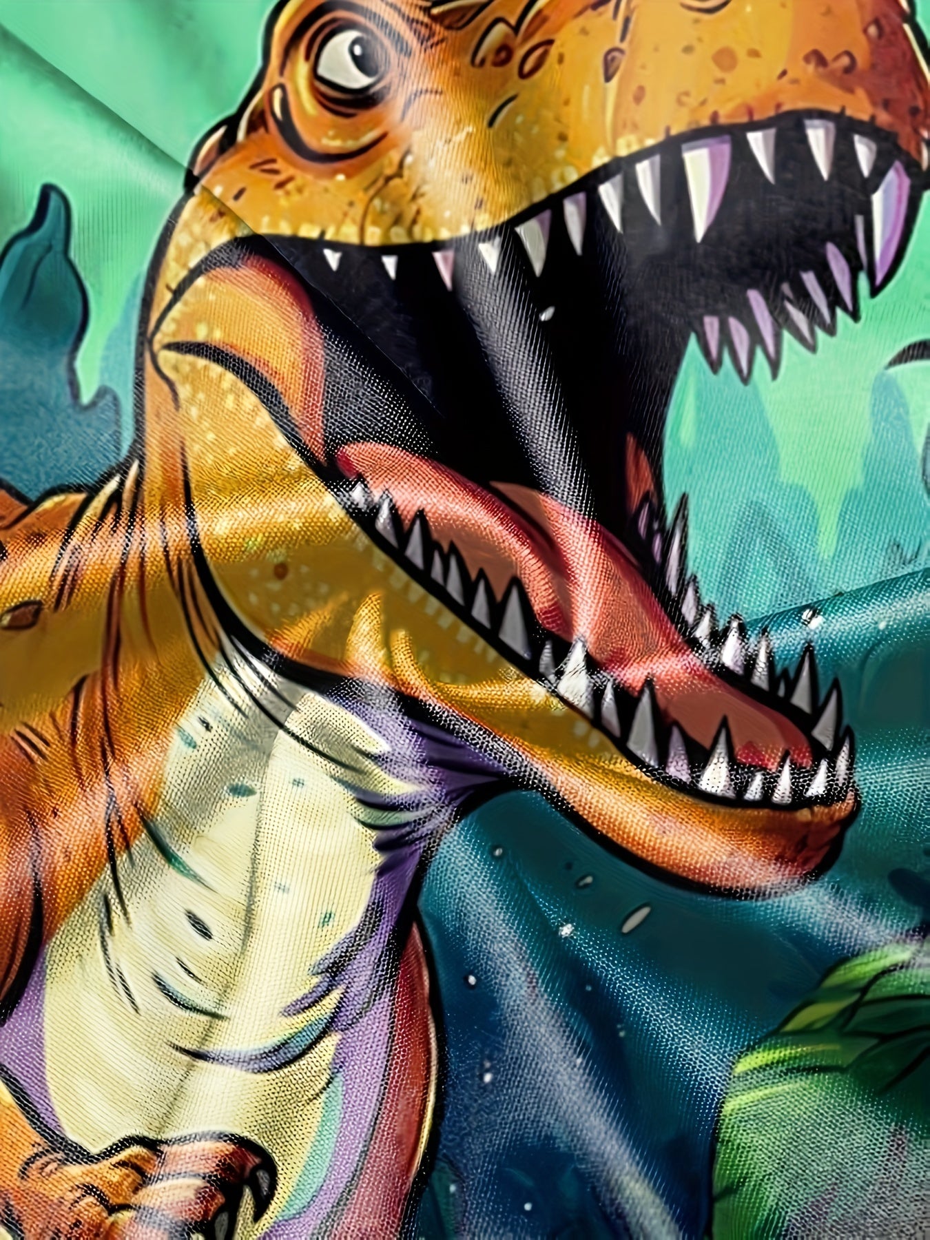 Comics T Rex Print Boy's T-shirt Short Sleeve