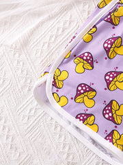 Girls Mushroom Graphic Elastic Waist Sports Casual Shorts