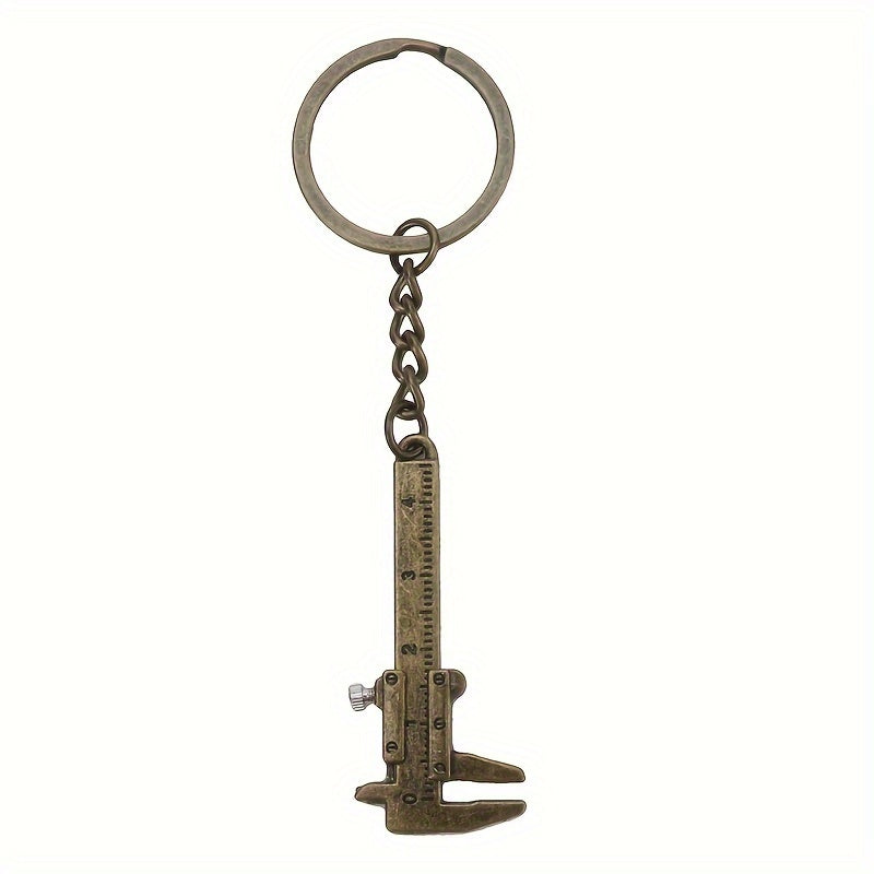Mini Zinc Alloy Keyring Measuring Tool Bronze Keychain Pendant