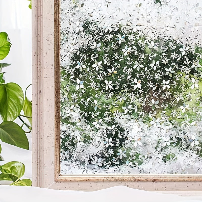 Small Flower Electrostatic Glass Window Film for Home Decor