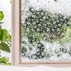 Small Flower Electrostatic Glass Window Film for Home Decor