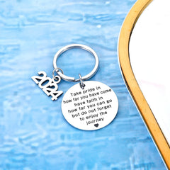 Stainless Steel Keychain Graduation Gift Backpack Pendant Small Gift