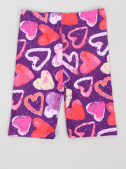 Toddler Girls Heart Graphic Elastic Waist Biker Shorts