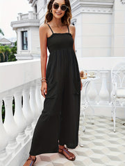 Sleeveless Wide Leg Jumpsuit Casual Summer Jumpsuit Women's Clothing