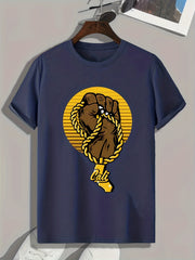 Fist Print Men's Graphic T-shirt for Summer