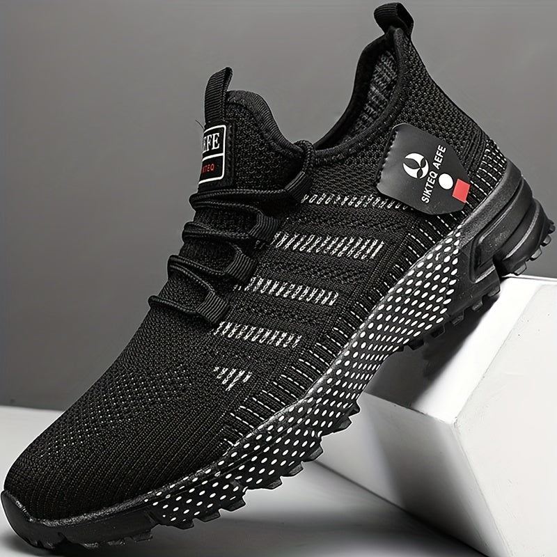 Men's Mesh Striped Basketball Shoes High Top Casual Sports Shoes