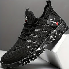 Men's Mesh Striped Basketball Shoes High Top Casual Sports Shoes