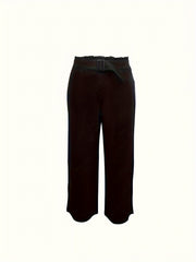 Wide Leg Loose Trousers with Buckle Detail