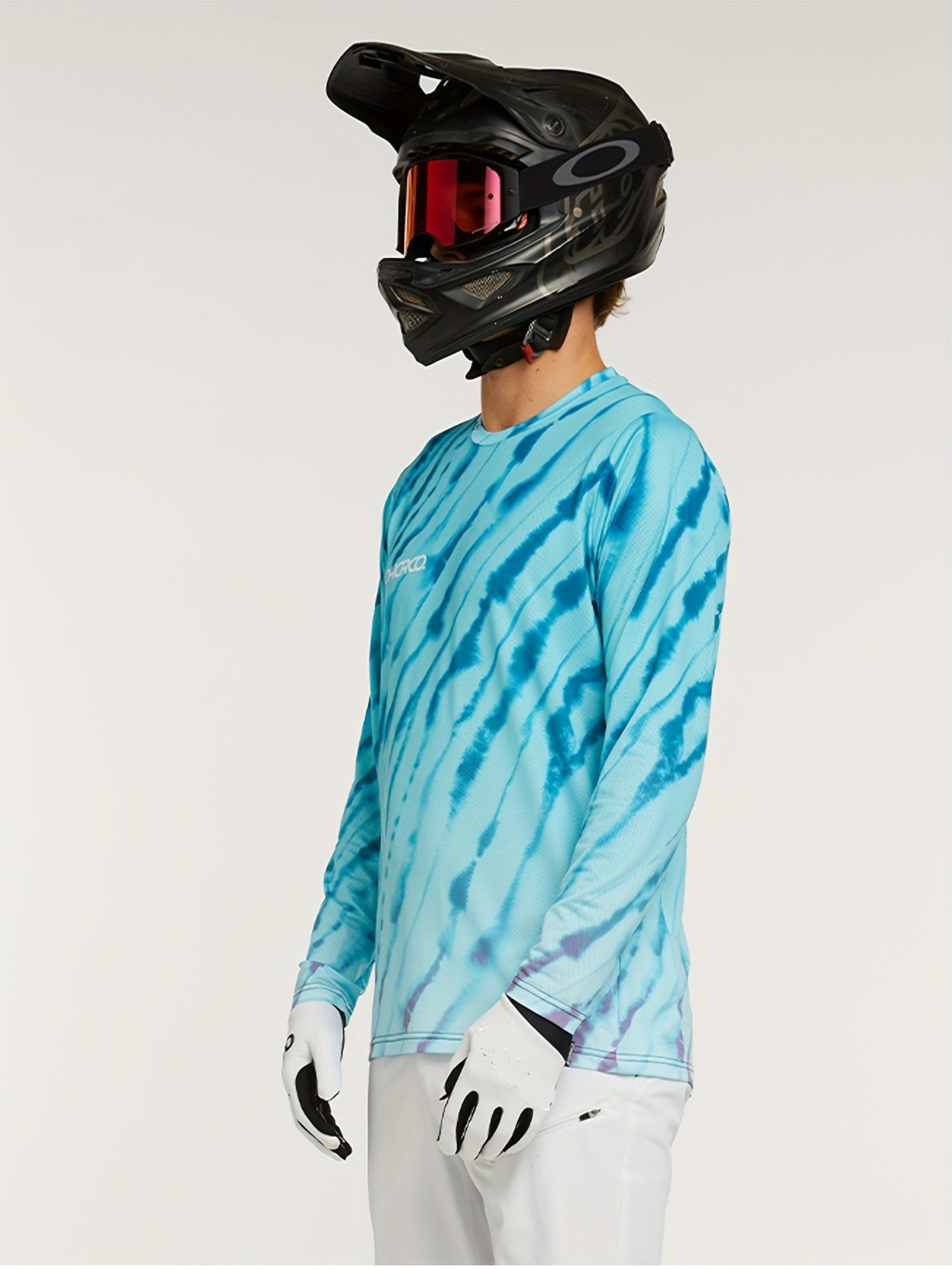 Men's Tie Dye Long Sleeve Motorcycle Off road T-Shirt