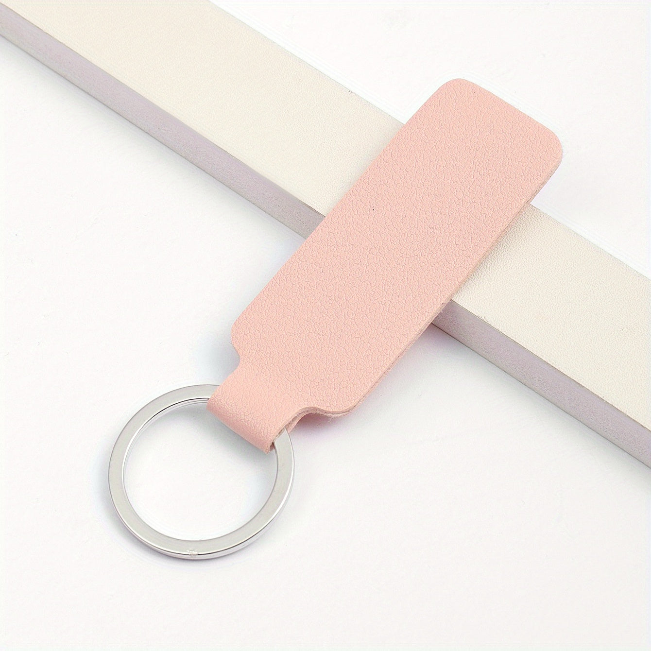Vintage Car Keychain PU Leather Sublimation Blank Key Ring Pendant