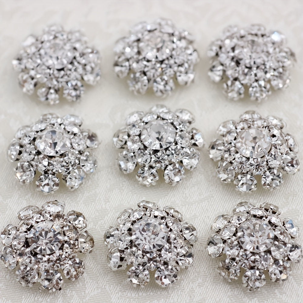 5pcs Rhinestone Shank Buttons for Women's Clothing DIY