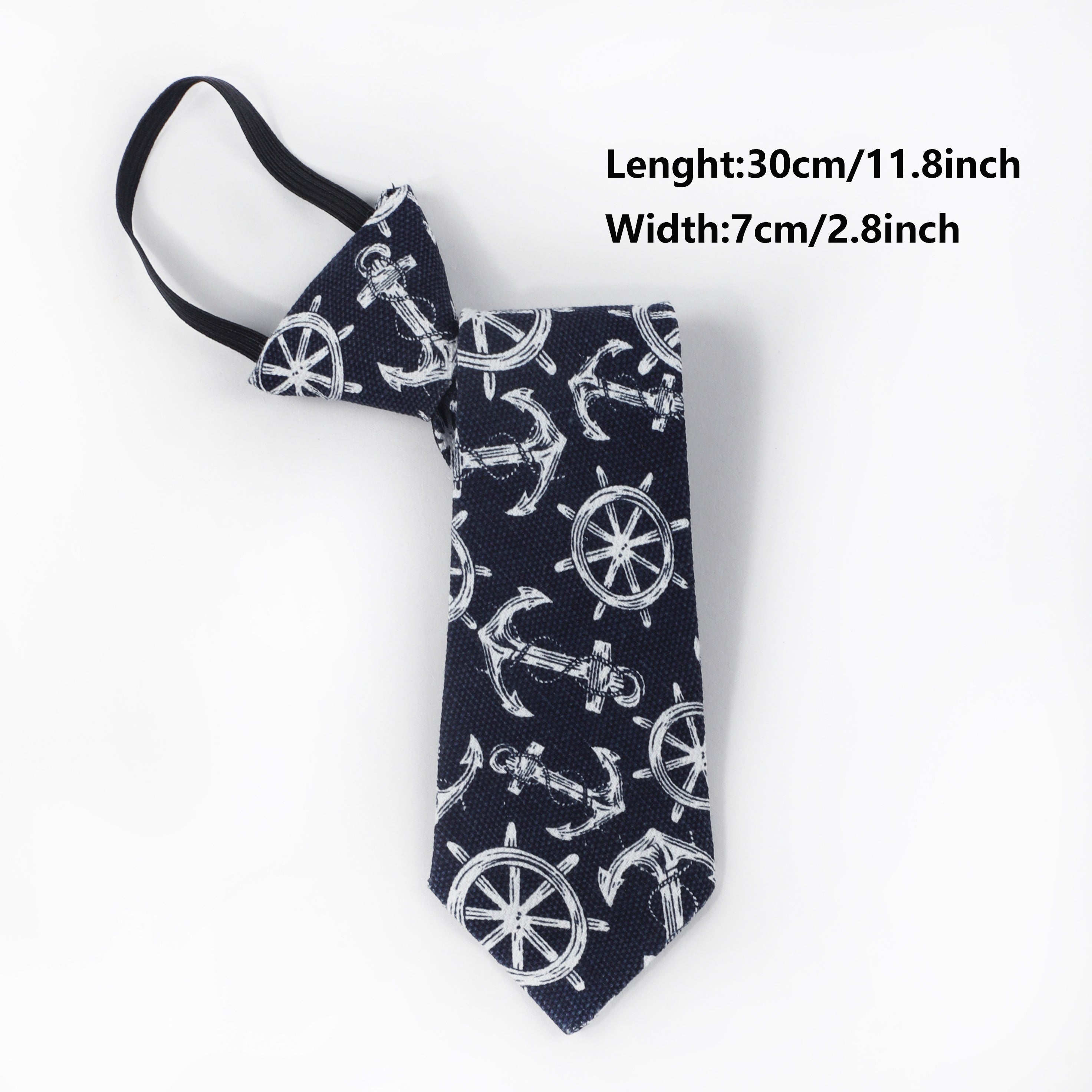 Fun Cartoon Pattern Boys College Style No Tie