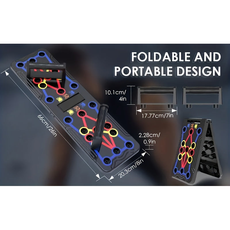 Portable Foldable Push Up Board with Pushup Handles