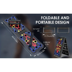 Portable Foldable Push Up Board with Pushup Handles