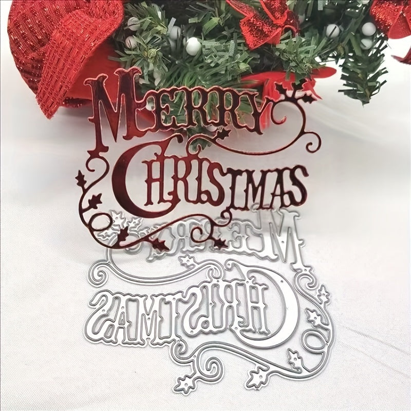 1pc Merry Christmas Die DIY Metal Scrapbook Die