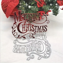 1pc Merry Christmas Die DIY Metal Scrapbook Die