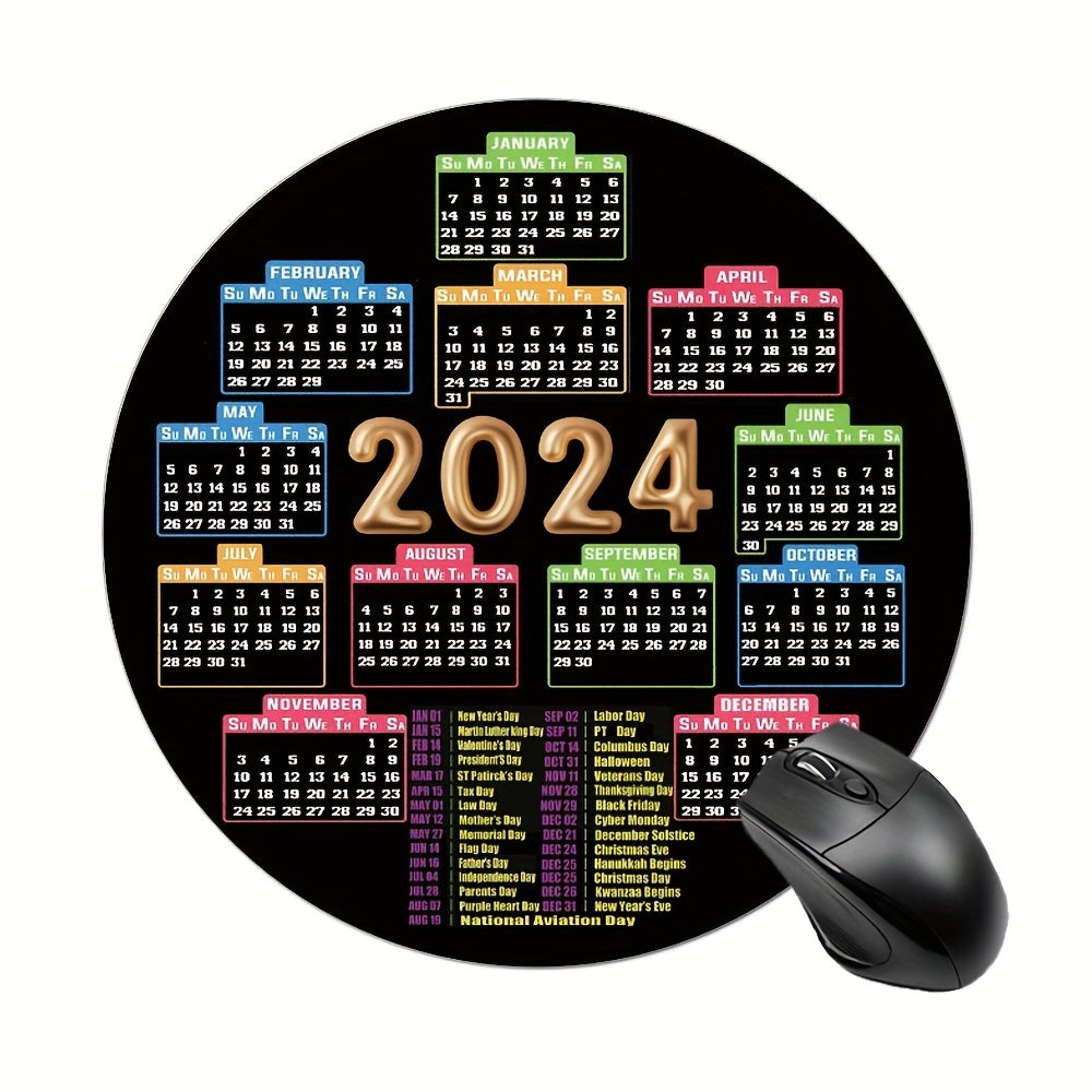 Round Mouse Pad Calendar Design for Women and Girls