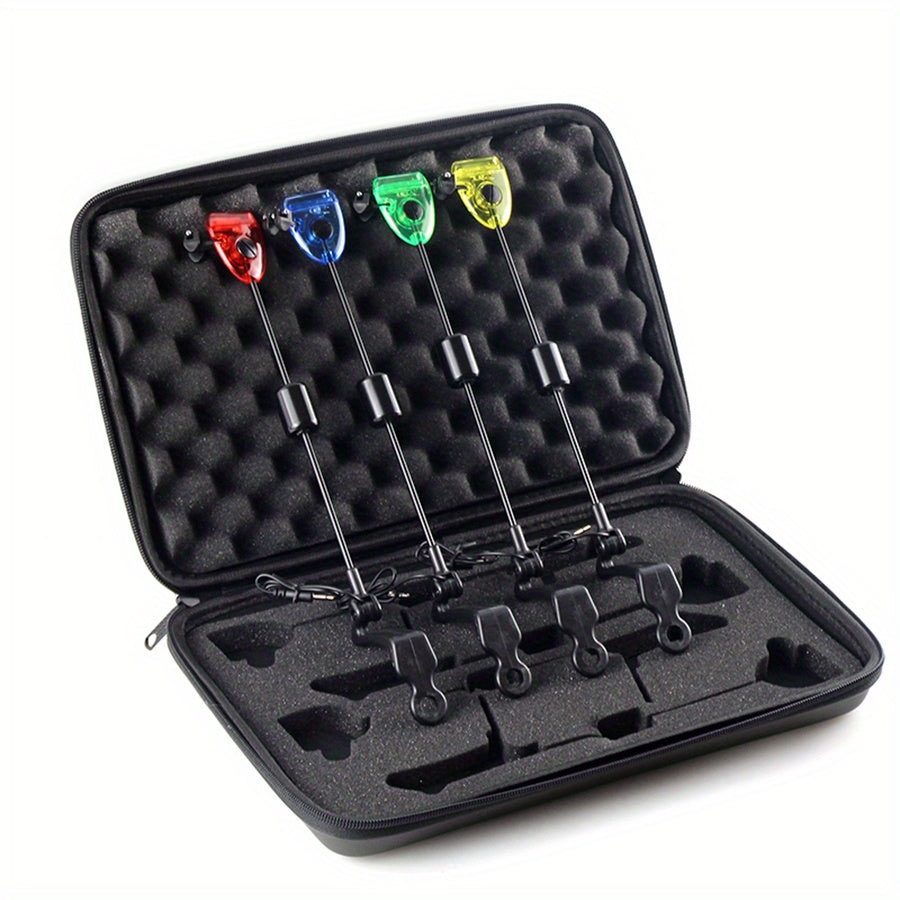 Waterproof Carp Fishing Bobbins & Swingers Set w/ Luminated Bite Alarm