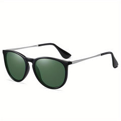 AORON Round Frame Polarized Sunglasses with Colorful Film