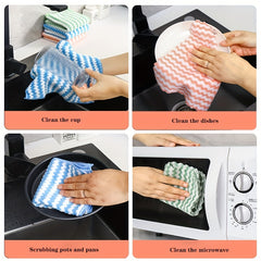 5pcs Microfiber Kitchen Dish Cloths Soft Cleaning Rag