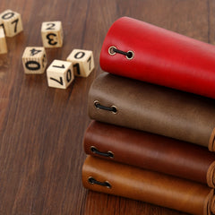A5 Retro Leather Notepad Strap Diary - 68 Sheets