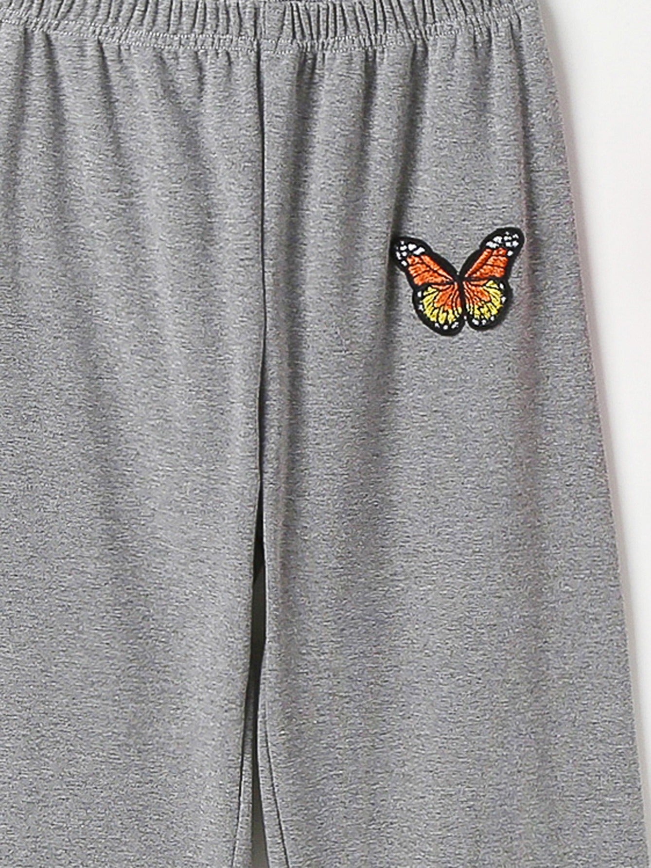 Girls Butterfly Print Wide Leg Sweatpants