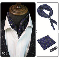 Jacquard Collar Scarf Men's Square Neckerchief